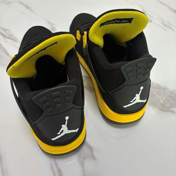 Jordan 4 Man Black and Yellow Sneakers - Picture 5 of 6